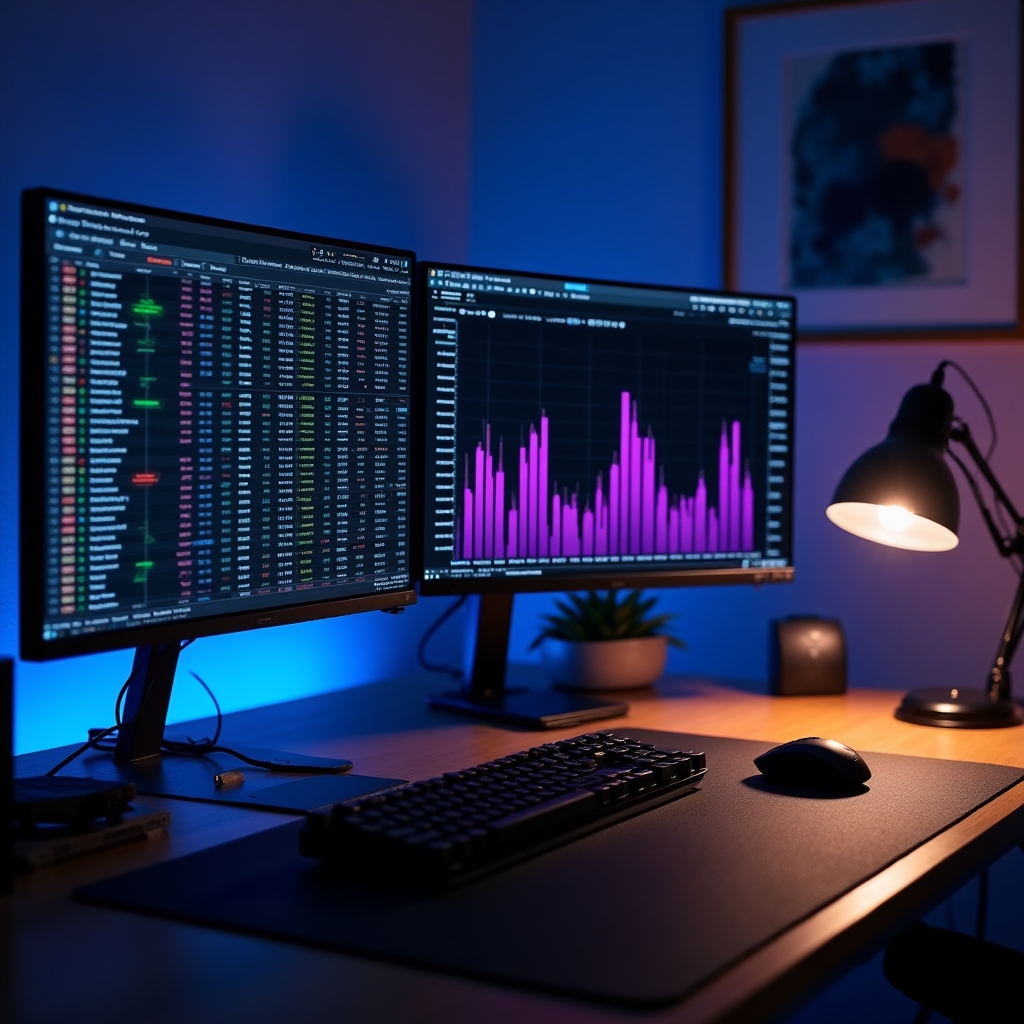 Crypto exchange platform showing order book, price chart, and trade interface